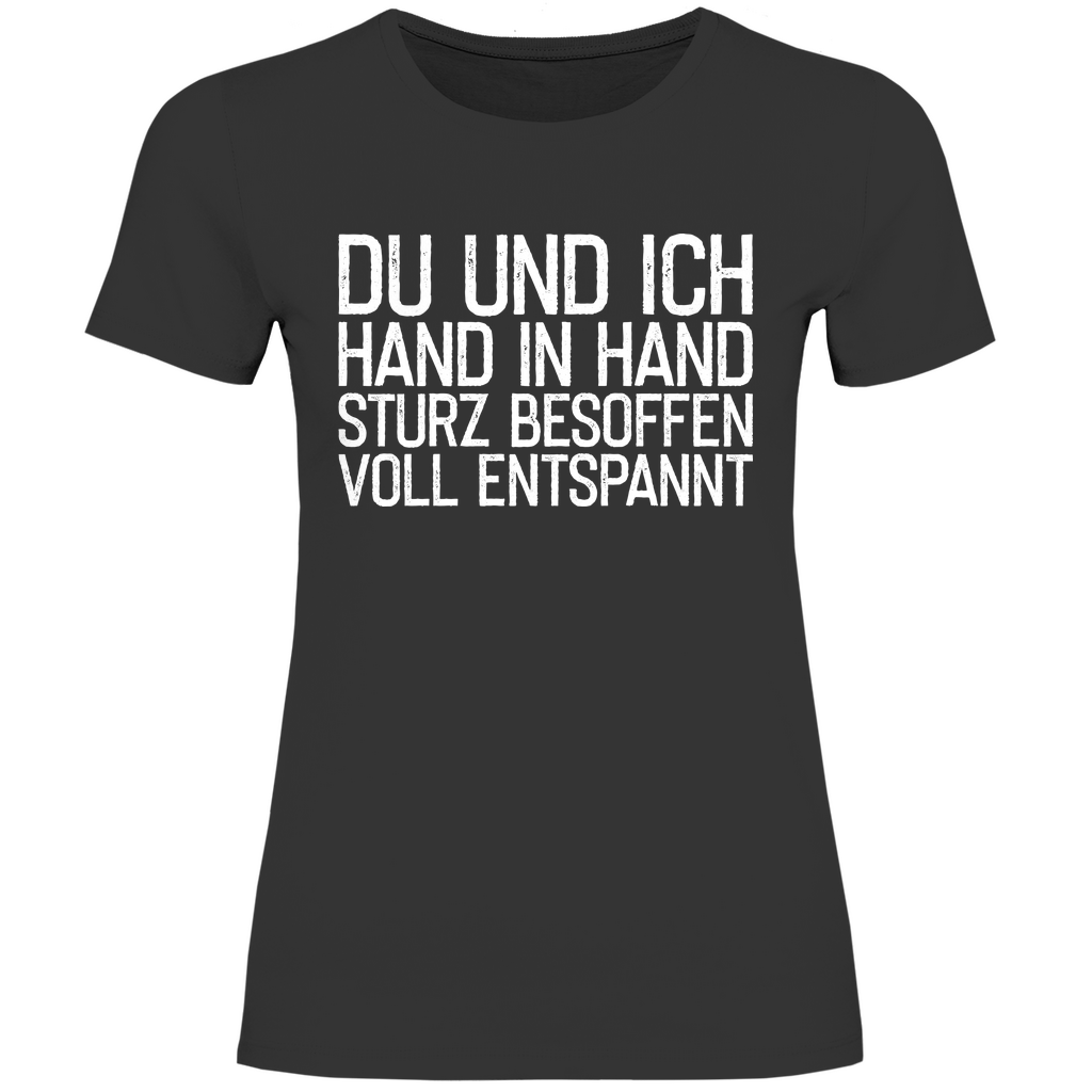 Du und ich Hand in Hand - Damenshirt Black