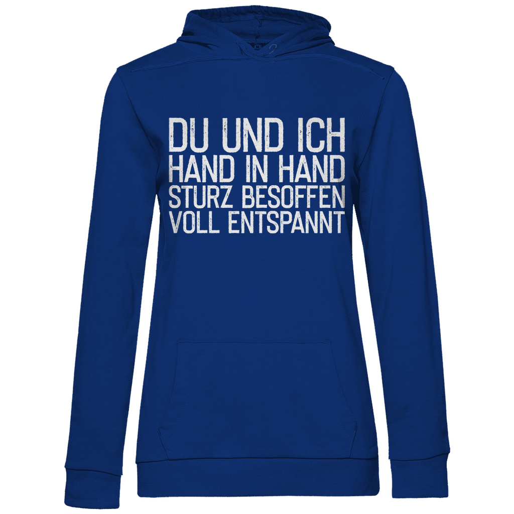 Du und ich Hand in Hand - Damen Hoodie Royal