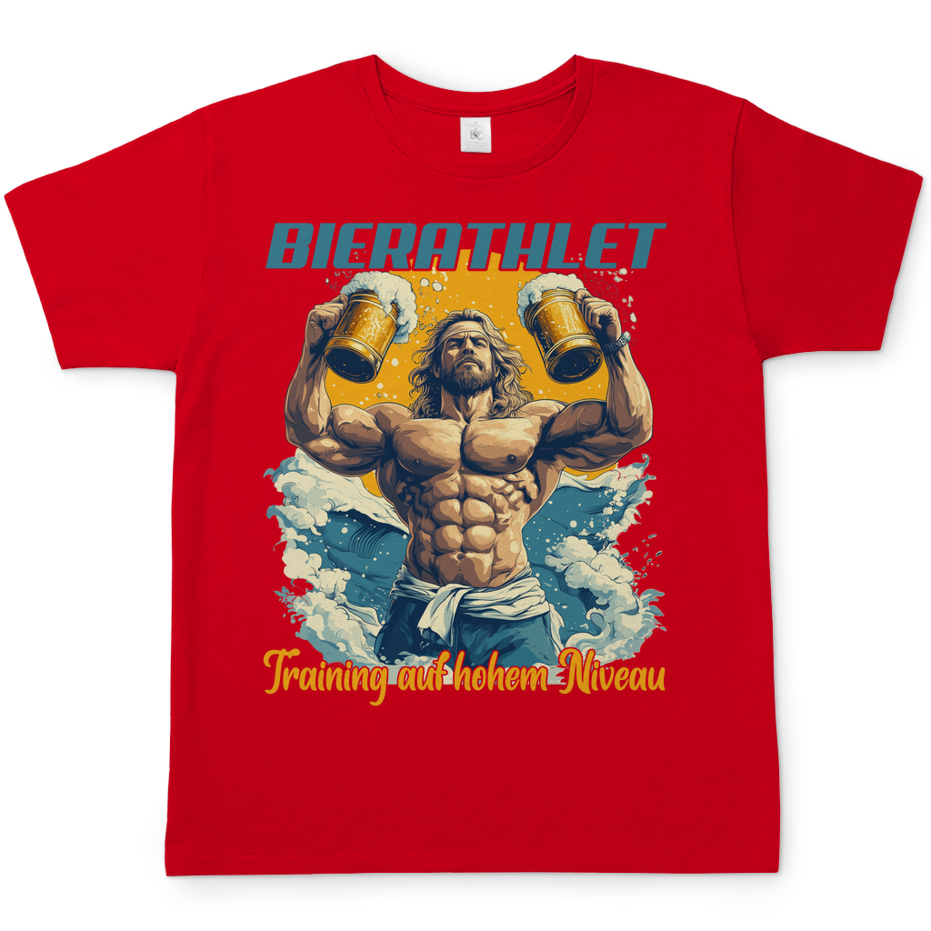 Bierathlet Training auf hohem Niveau - Herren Shirt Red