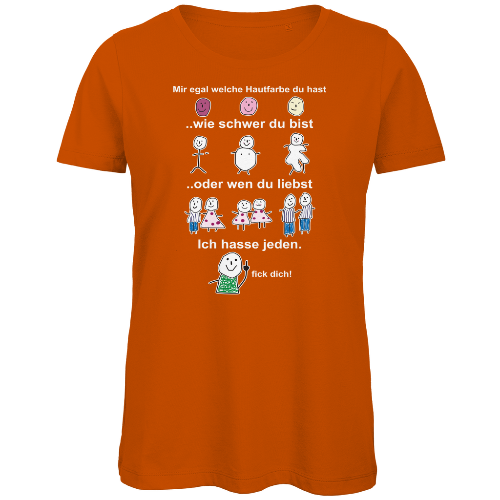 Mir egal welche Hautfarbe du hast - Damen Premium Bio T-Shirt Urban Orange