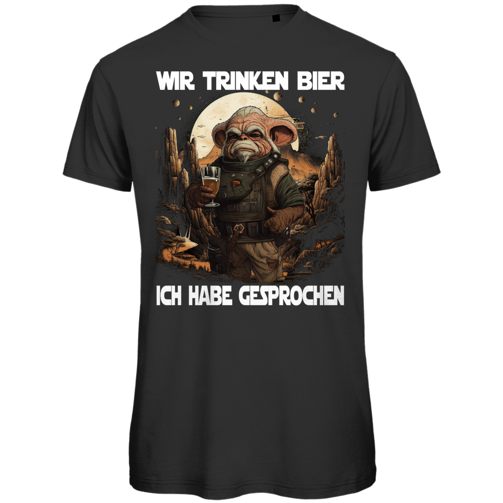 Wir trinken Bier ich habe gesprochen Mandalorianer - Herren Premium Bio T-Shirt Black