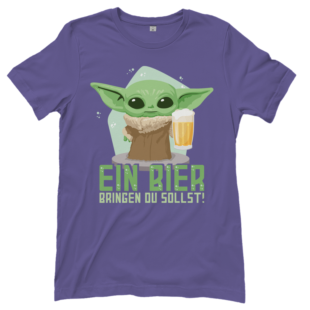 Ein Bier bringen du sollst Baby Yoda Grogu - Damenshirt