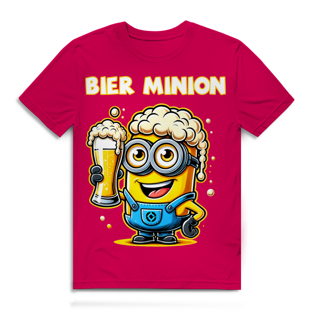 Lustiges Bier Minion Herren Bio T-Shirt – Perfekt für Bierliebhaber
