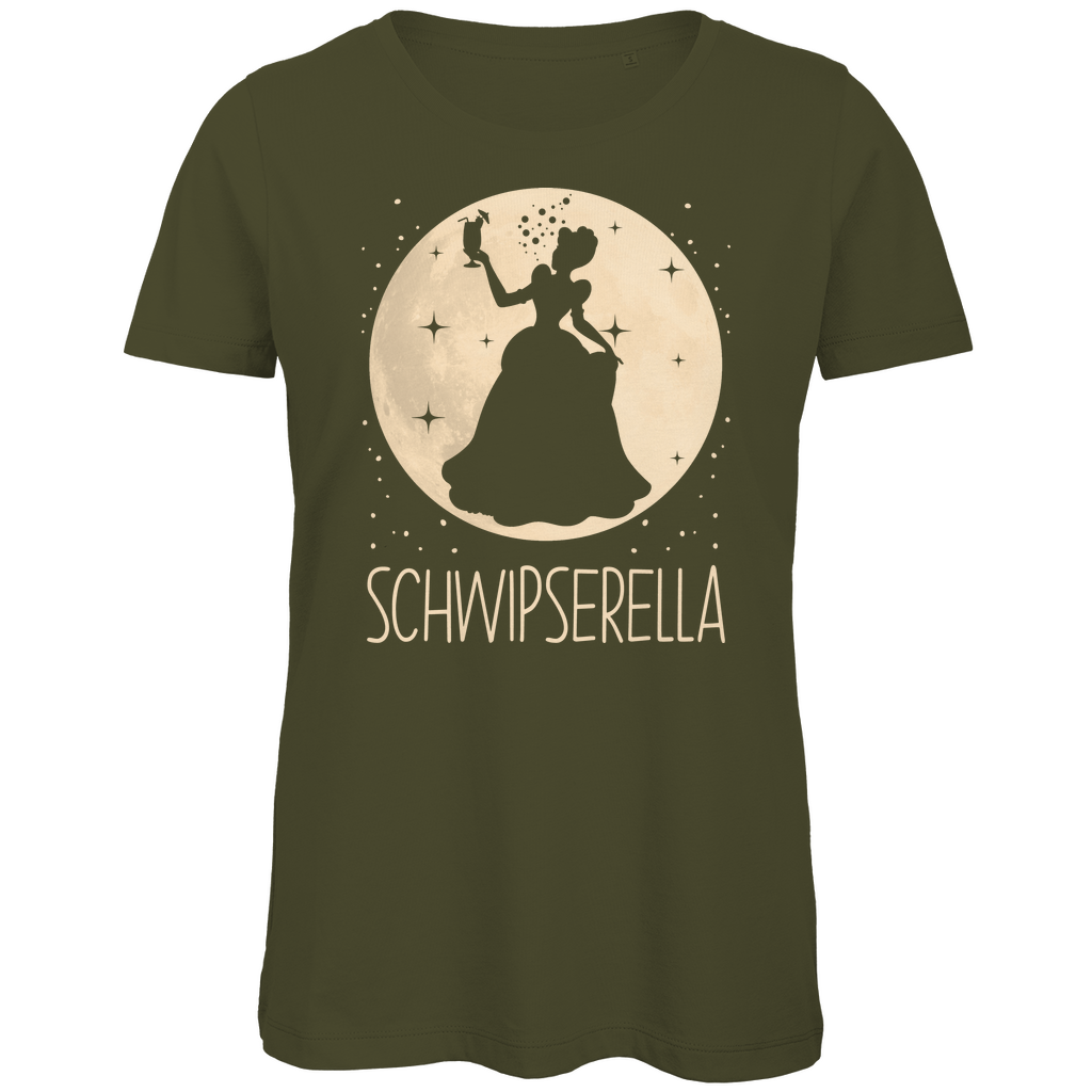 Mond Prinzessin - Schwipserella - Damen Premium Bio T-Shirt Khaki