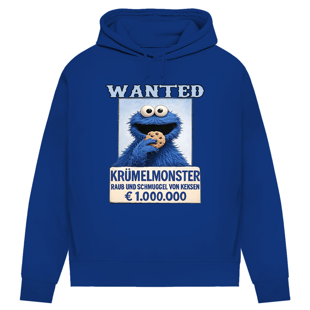 Wanted Krümelmonster Raub und Schmuggel von Keksen - Damen Premium Bio Hoodie Royal