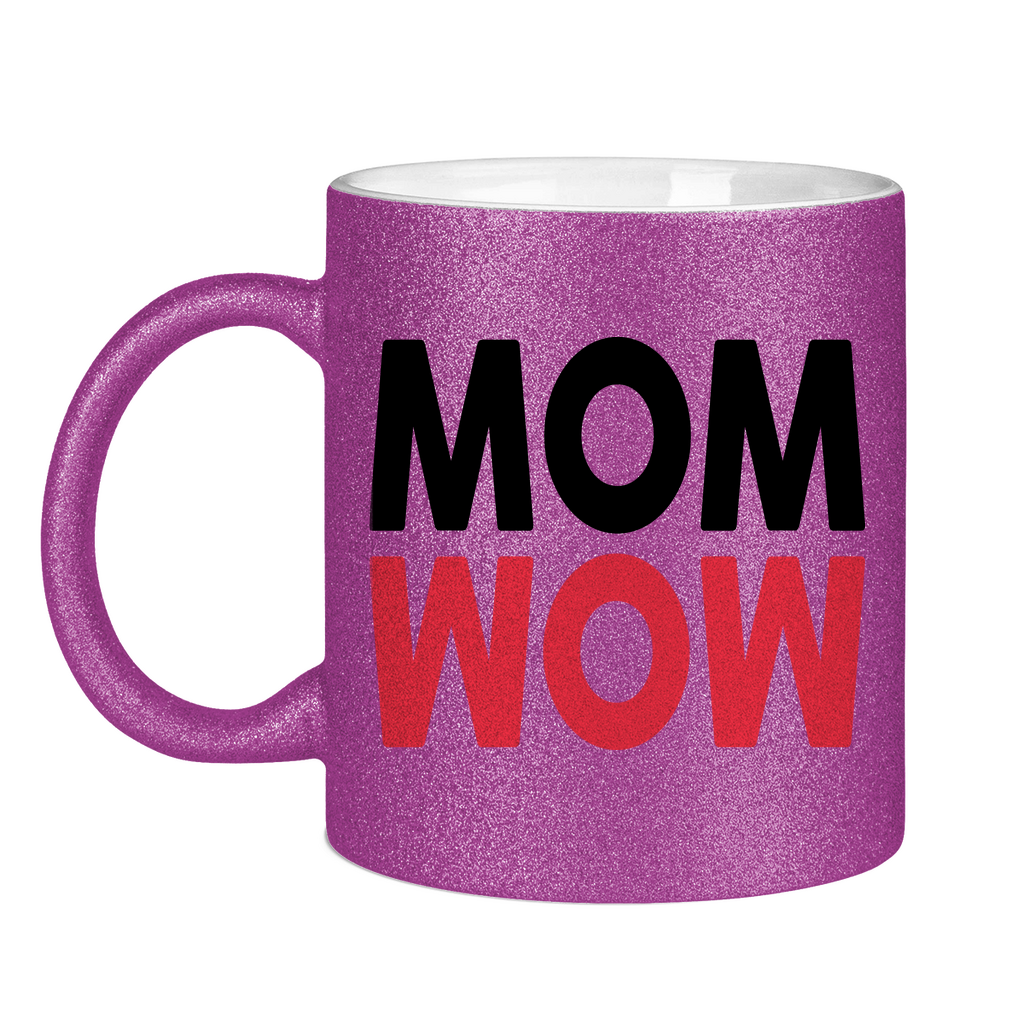 MOM WOW - Glitzertasse Purple Glitter One size