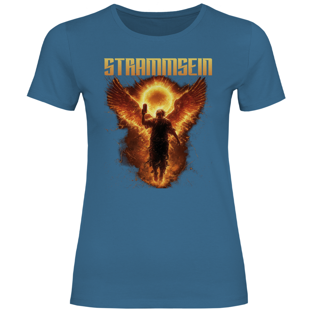 Strammsein Du Ich Wir Bier - Damenshirt Stone Blue