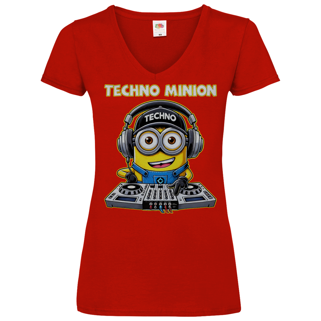 Techno Minion - V-Neck Damenshirt