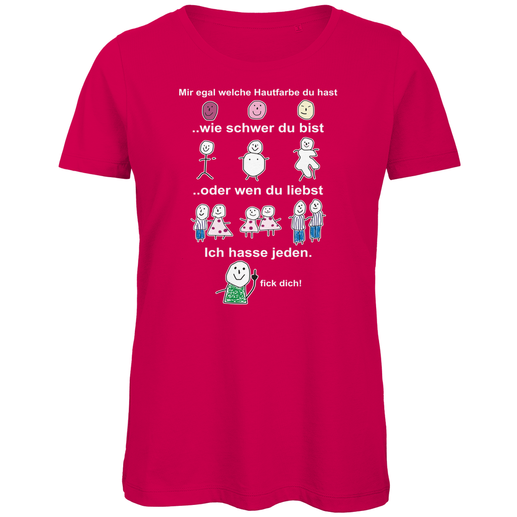 Mir egal welche Hautfarbe du hast - Damen Premium Bio T-Shirt Fuchsia