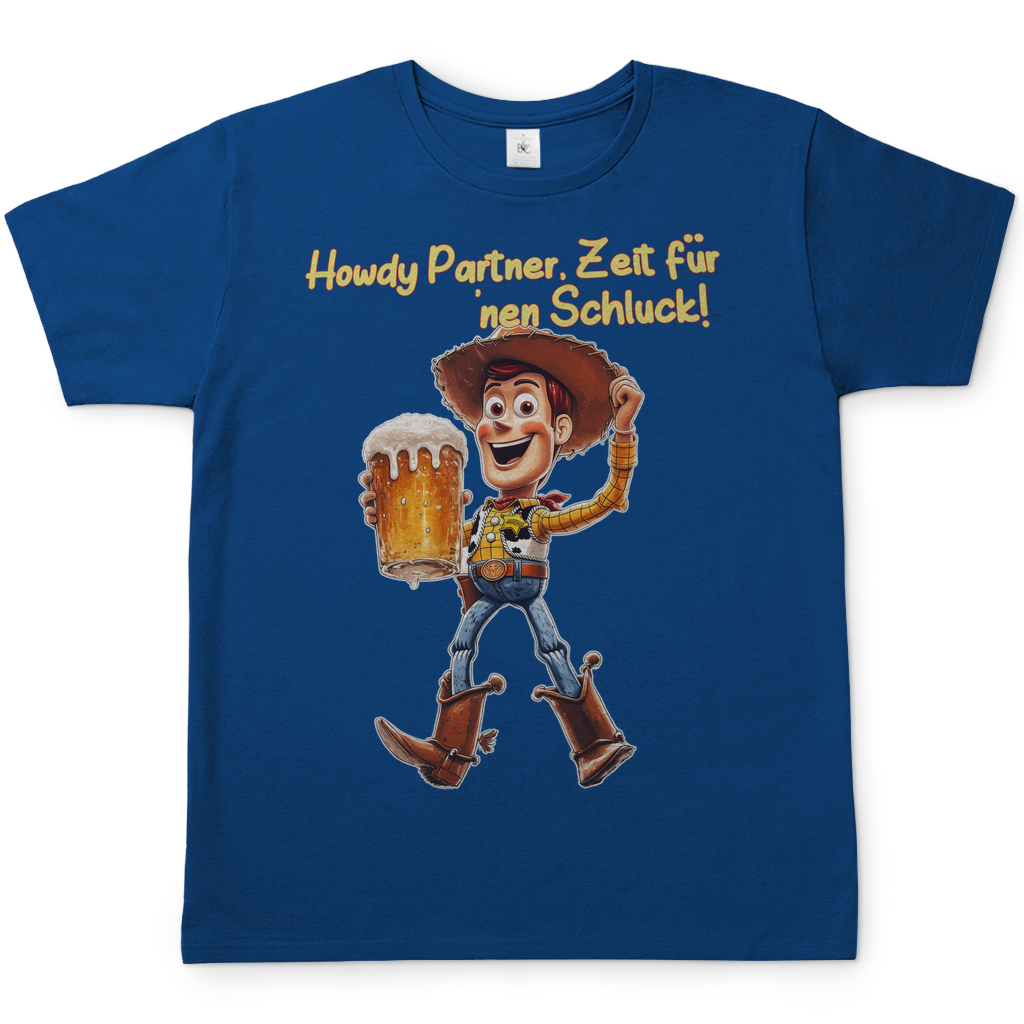 Howdy Partner Zeit für nen Schluck - Woody Toy Story - Herren Shirt Royal Blue