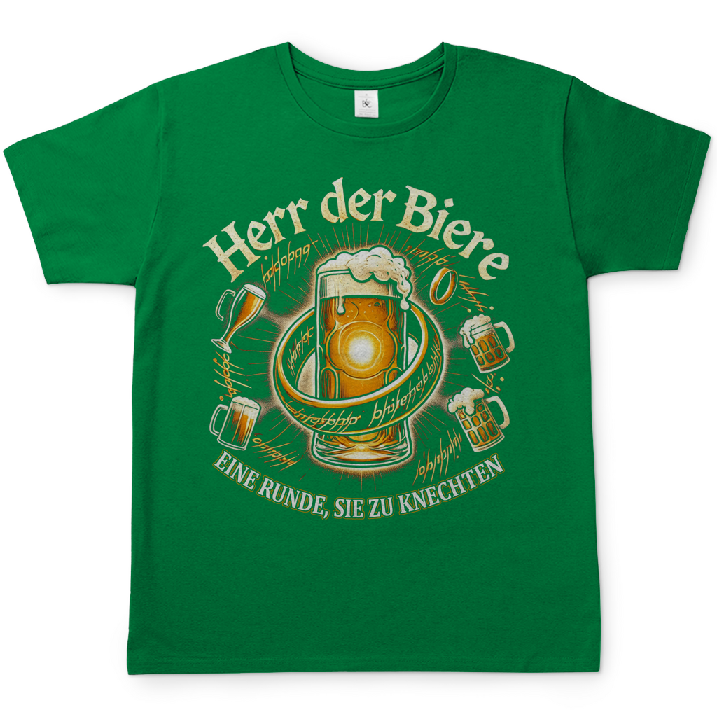 Herr der Biere eine Runde, sie zu knechten - Herren Shirt Kelly Green