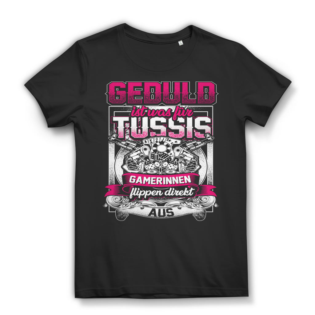 Gaming T-Shirt für Frauen – Gamerinnen flippen direkt aus – Geschenkidee Black