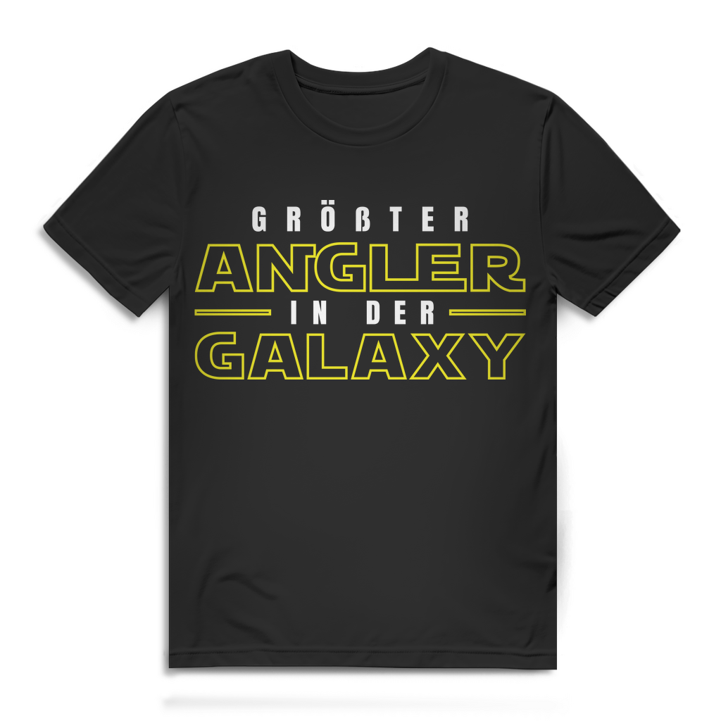 Größter Angler der Galaxy – Funshirt Geschenkidee für Angler Männer Black