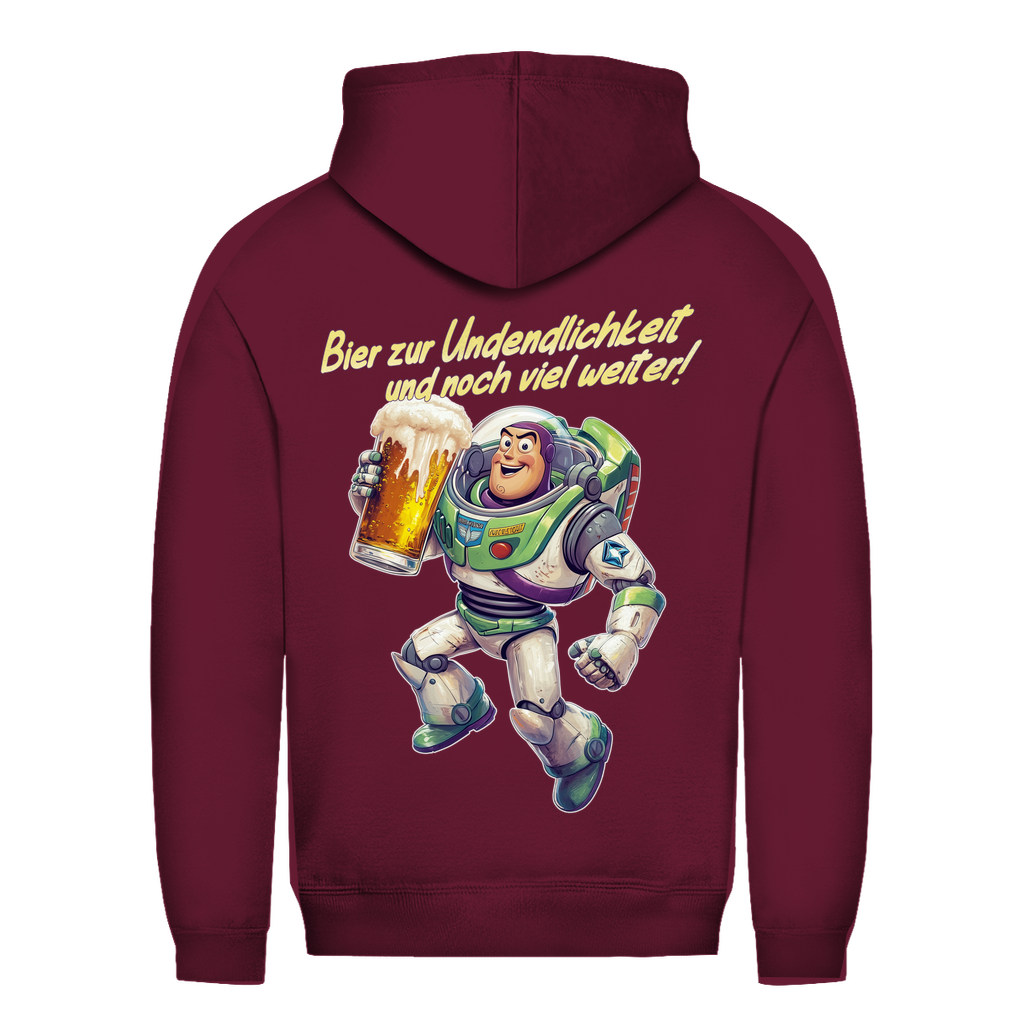 Bier zur Unendlichkeit und noch viel weiter - Buzz Lightyear Toy Story - Damen Hoodie Burgundy