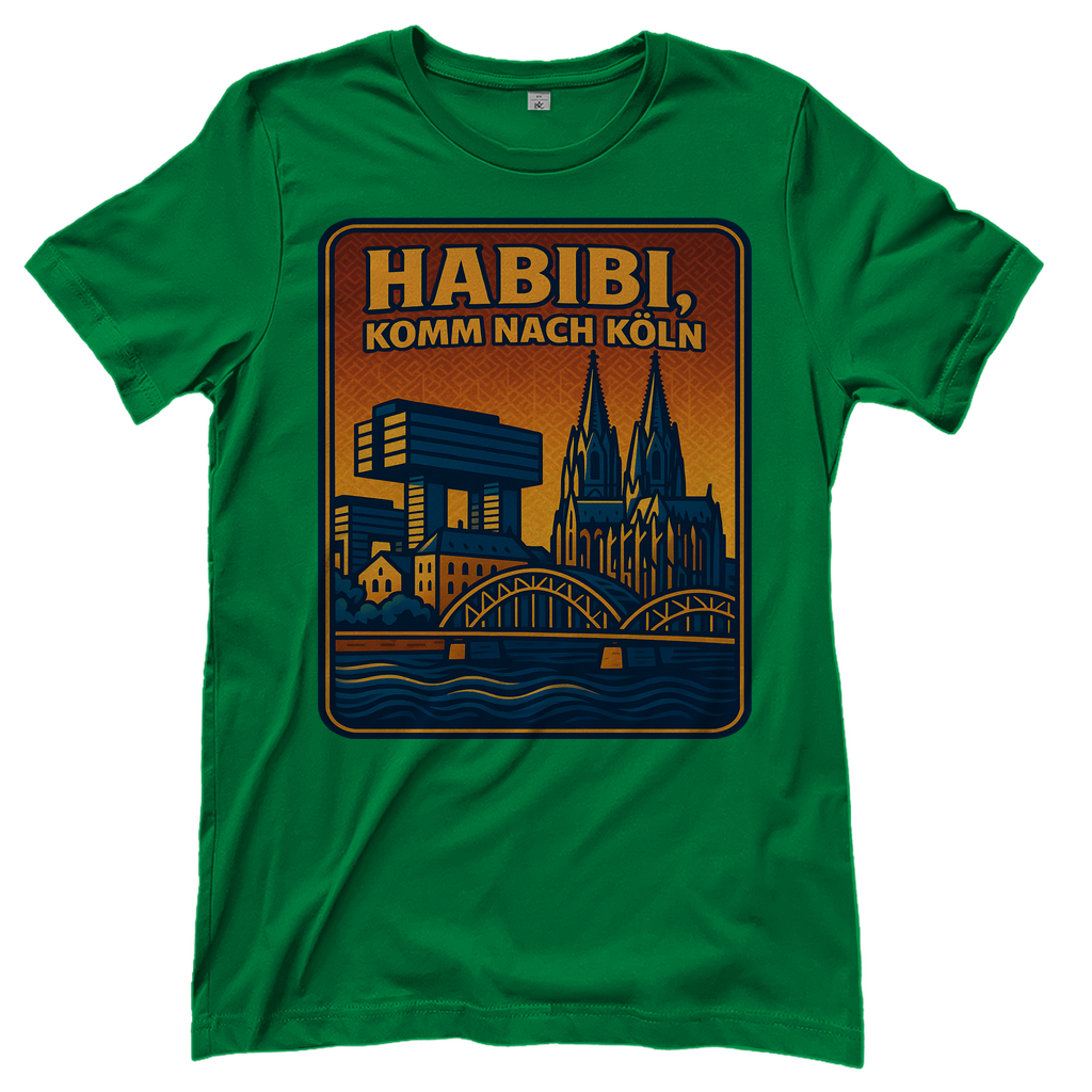 Habibi komm nach Köln - Damen T-Shirt Kelly Green