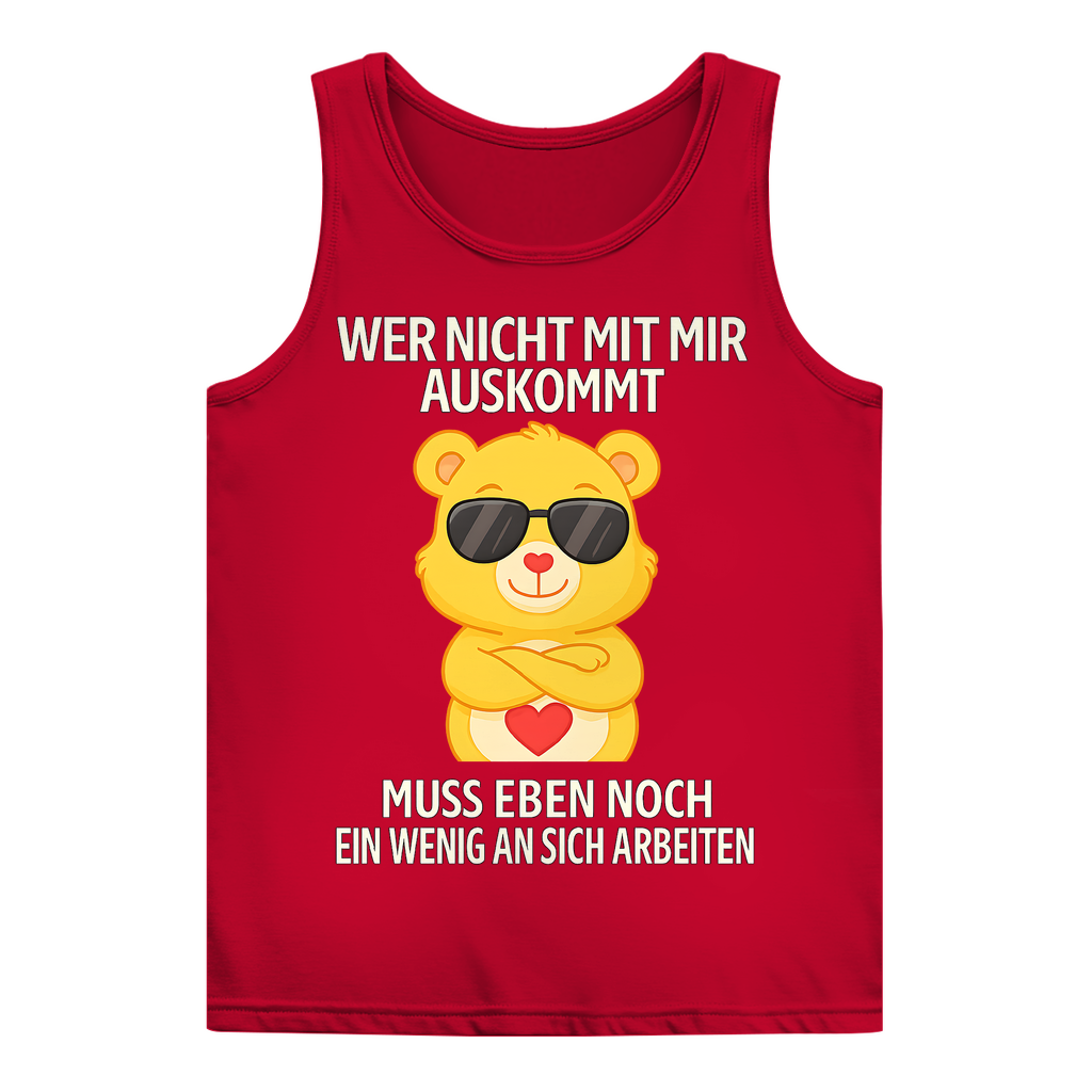 Damen Basic Tank Top Muss an sich Arbeiten Glücksbärchi
