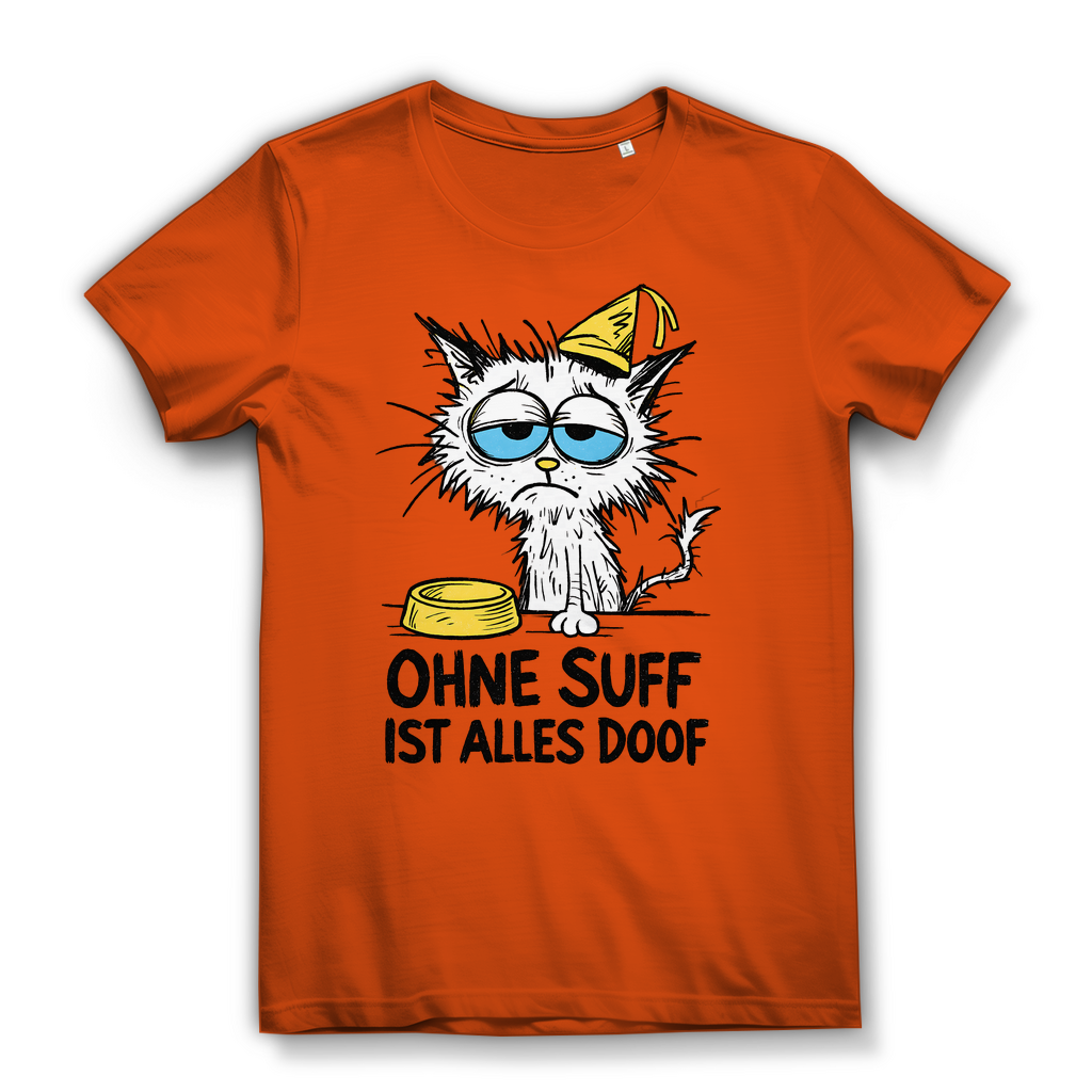 Suffkatze ohne Suff ist alles Doof - Damen Premium Bio T-Shirt Orange