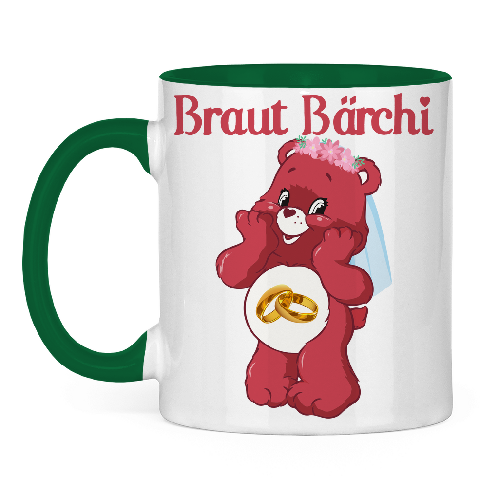 Braut Bärchi - Glücksbärchi - Tasse zweifarbig Green