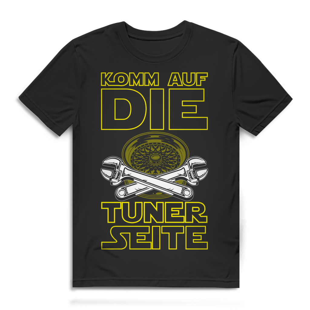 Tuning Shirt Männer – Komm auf die Tuner Seite – Parodie Geschenk Black