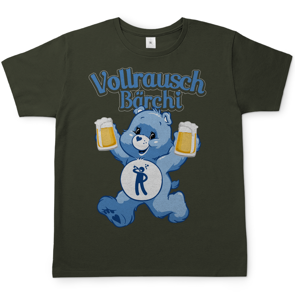 Vollrausch Bärchi - Glücksbärchi - Herren Shirt Urban Khaki
