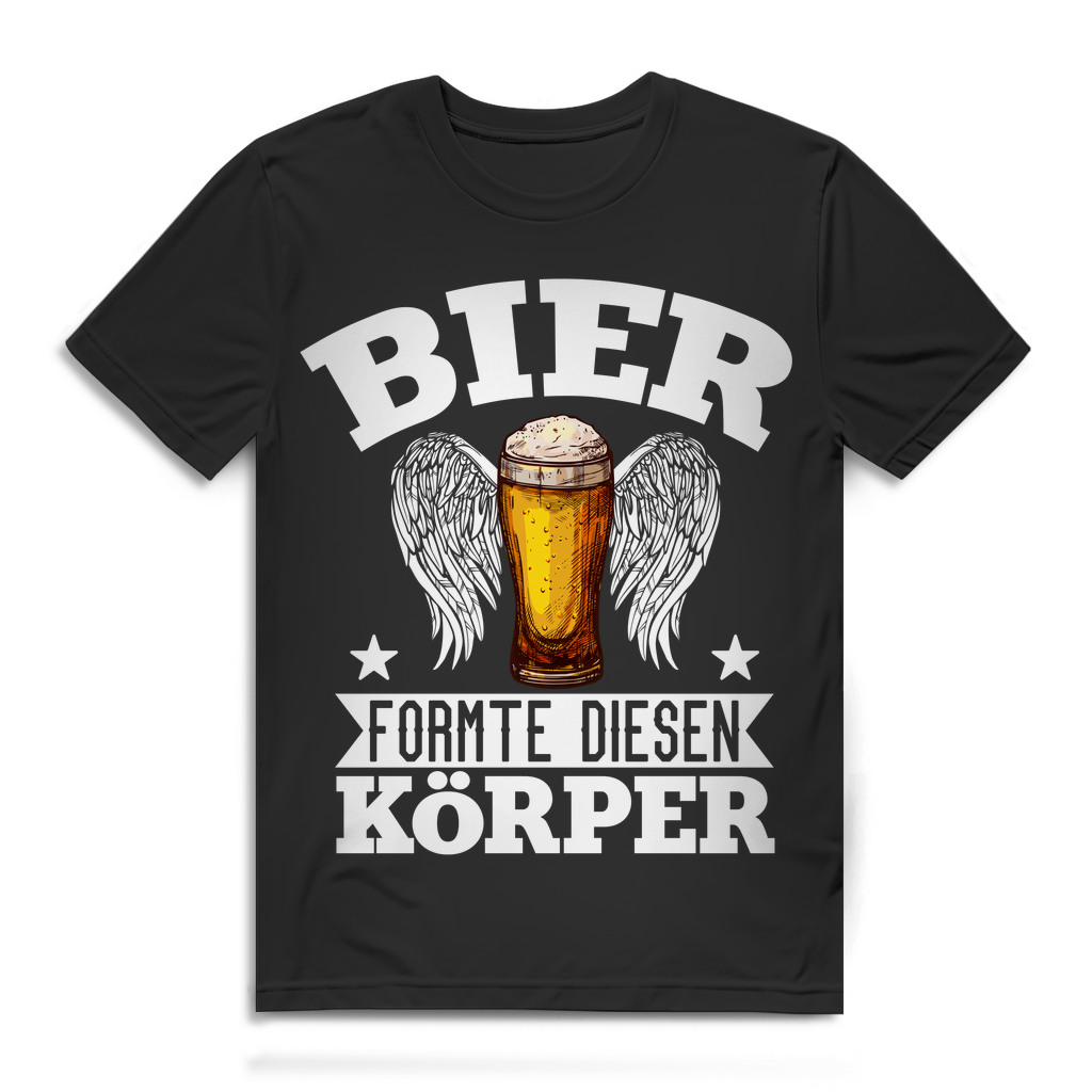 Bier formte diesen Koerper T Shirt Herren Bierliebhaber Grillmeister Geschenk Black