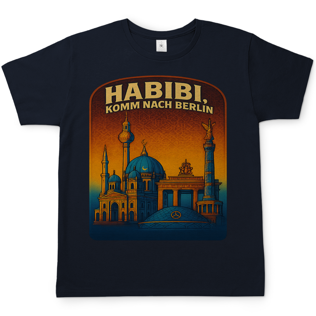 Habibi komm nach Berlin - Herren T-Shirt Navy