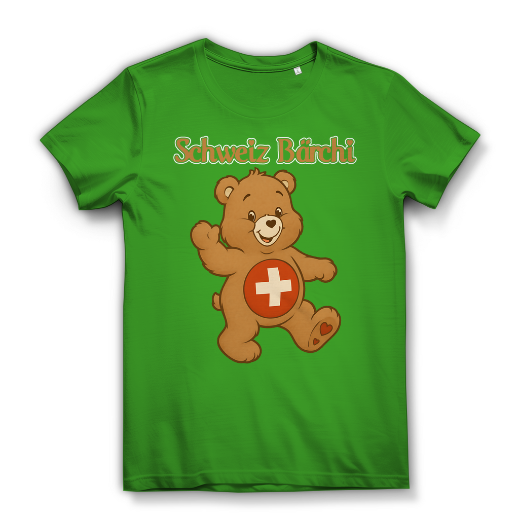 Schweiz Bärchi - Glücksbärchi - Damen Premium Bio T-Shirt Real Green