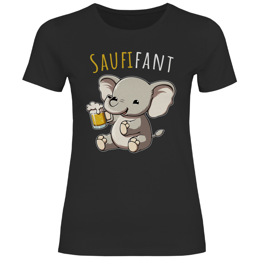 Saufifant - Damenshirt Black