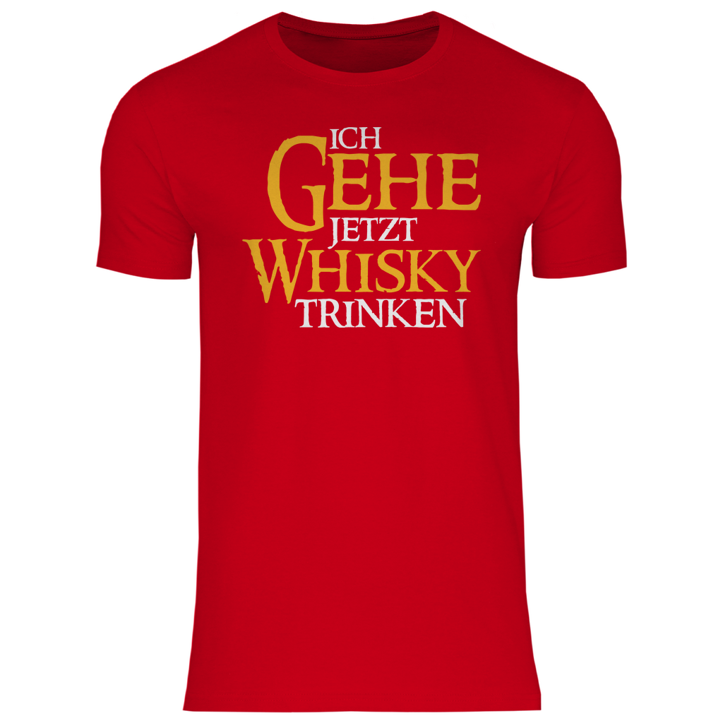 Ich gehe jetzt Whisky trinken - Herren Shirt Red