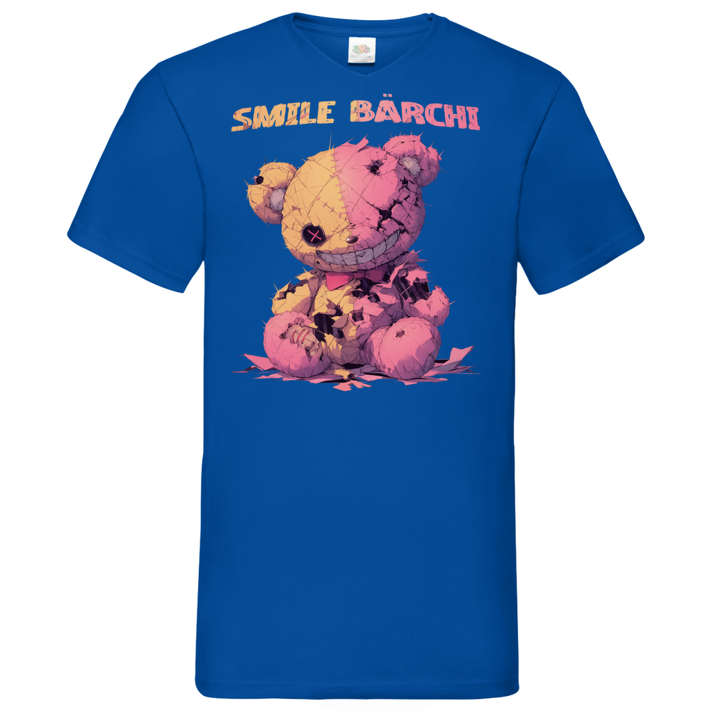 Smile Bärchi - Herren V-Neck Shirt