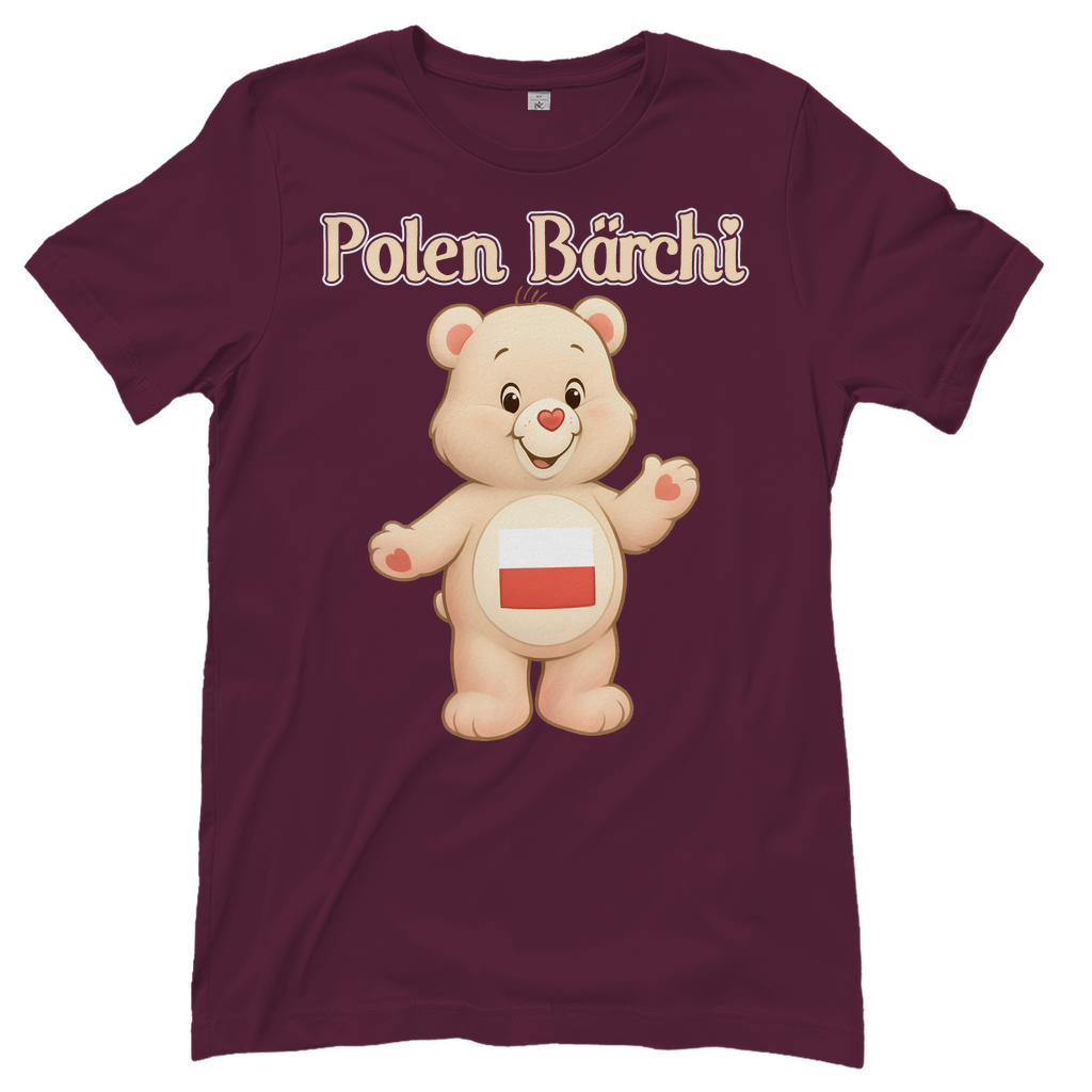 Polen Bärchi - Glücksbärchi - Damen T-Shirt Burgundy