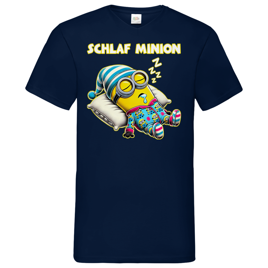 Schlaf Minion - Herren V-Neck Shirt
