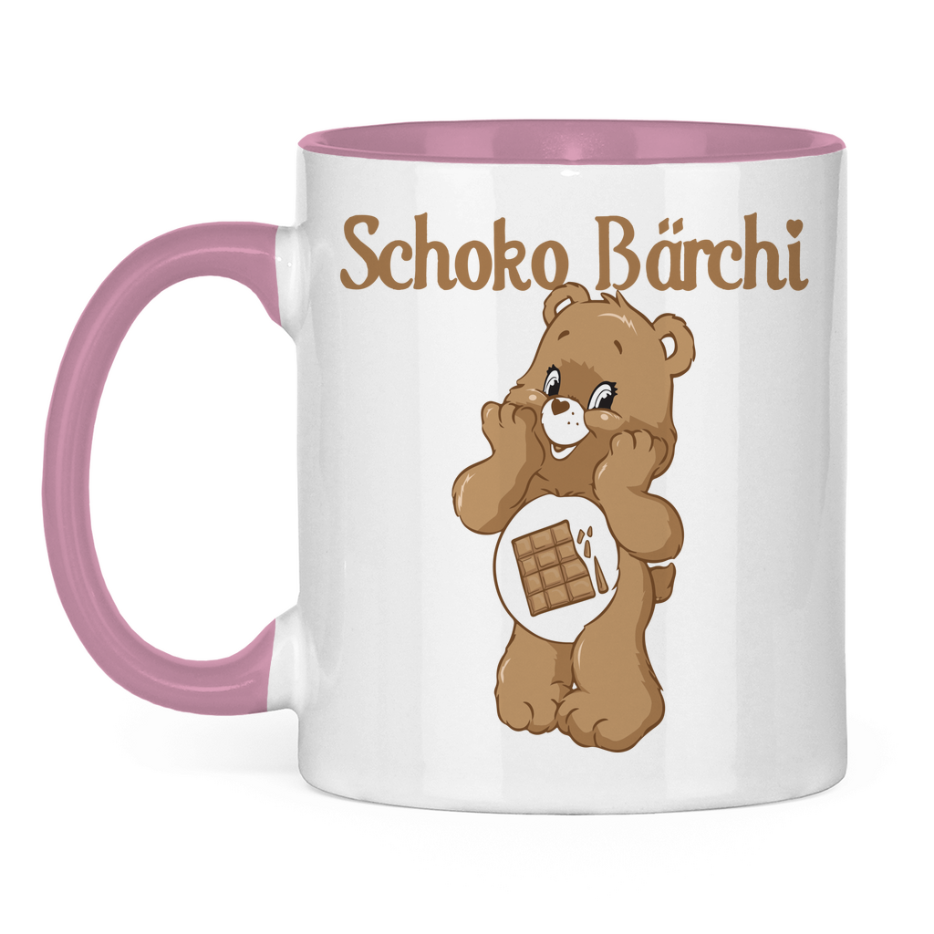 Schoko Bärchi - Glücksbärchi - Tasse zweifarbig Pink