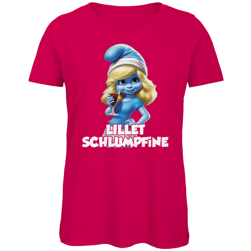 Lillet Schlumpfine Grafik - Damen Premium Bio T-Shirt Fuchsia