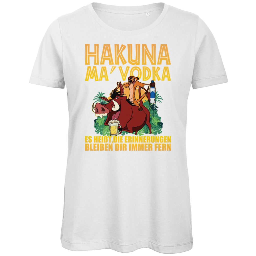 Hakuna Ma Vodka Timon und Pumbaa - Damen Premium Bio T-Shirt White