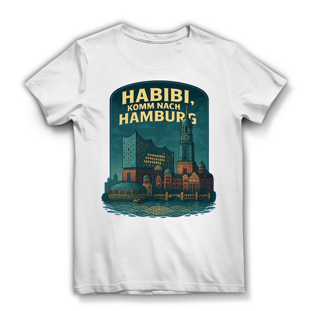 Habibi komm nach Hamburg - Damen Premium Bio T-Shirt White