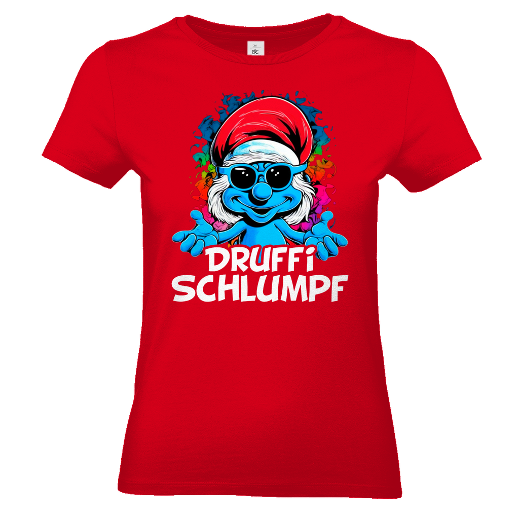 Druffi Schlumpf Grafik - Damenshirt Red