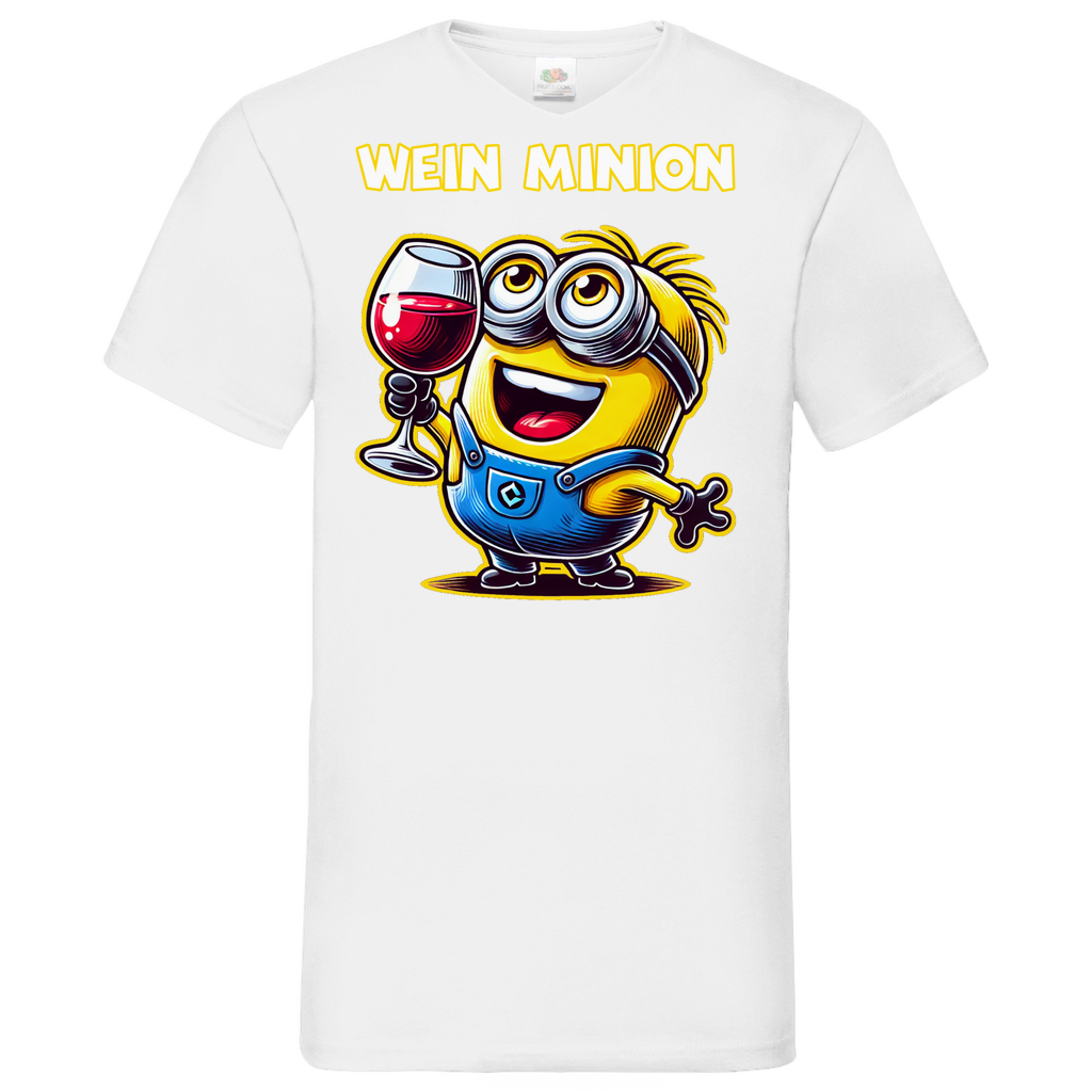 Wein Minion - Herren V-Neck Shirt