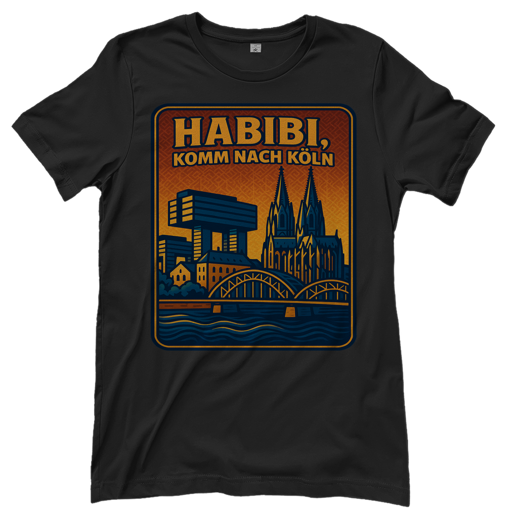 Habibi komm nach Köln - Damen T-Shirt Black