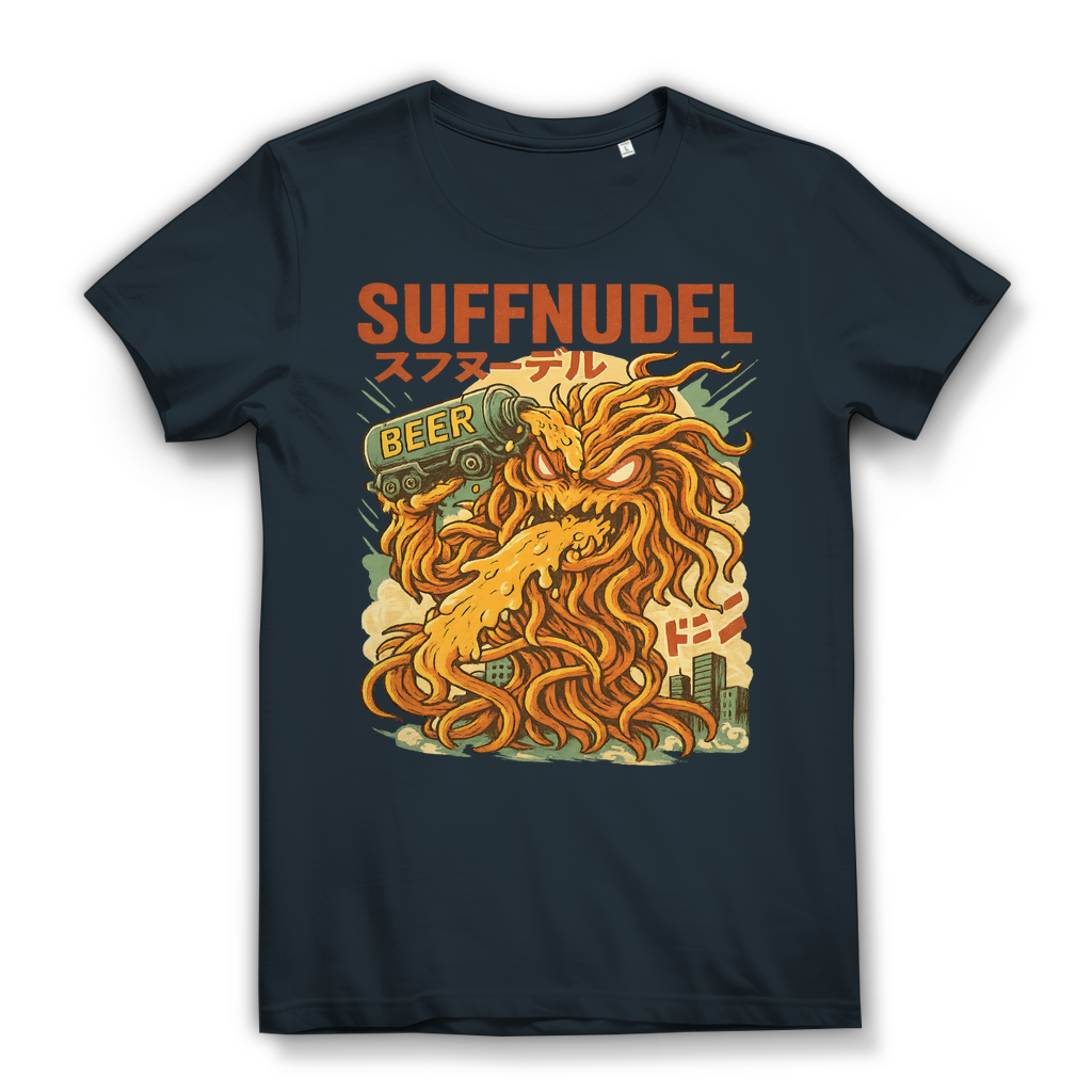Suffnudel Bier Monster Nudel Kaiju - Damen Premium Bio T-Shirt Dark Grey