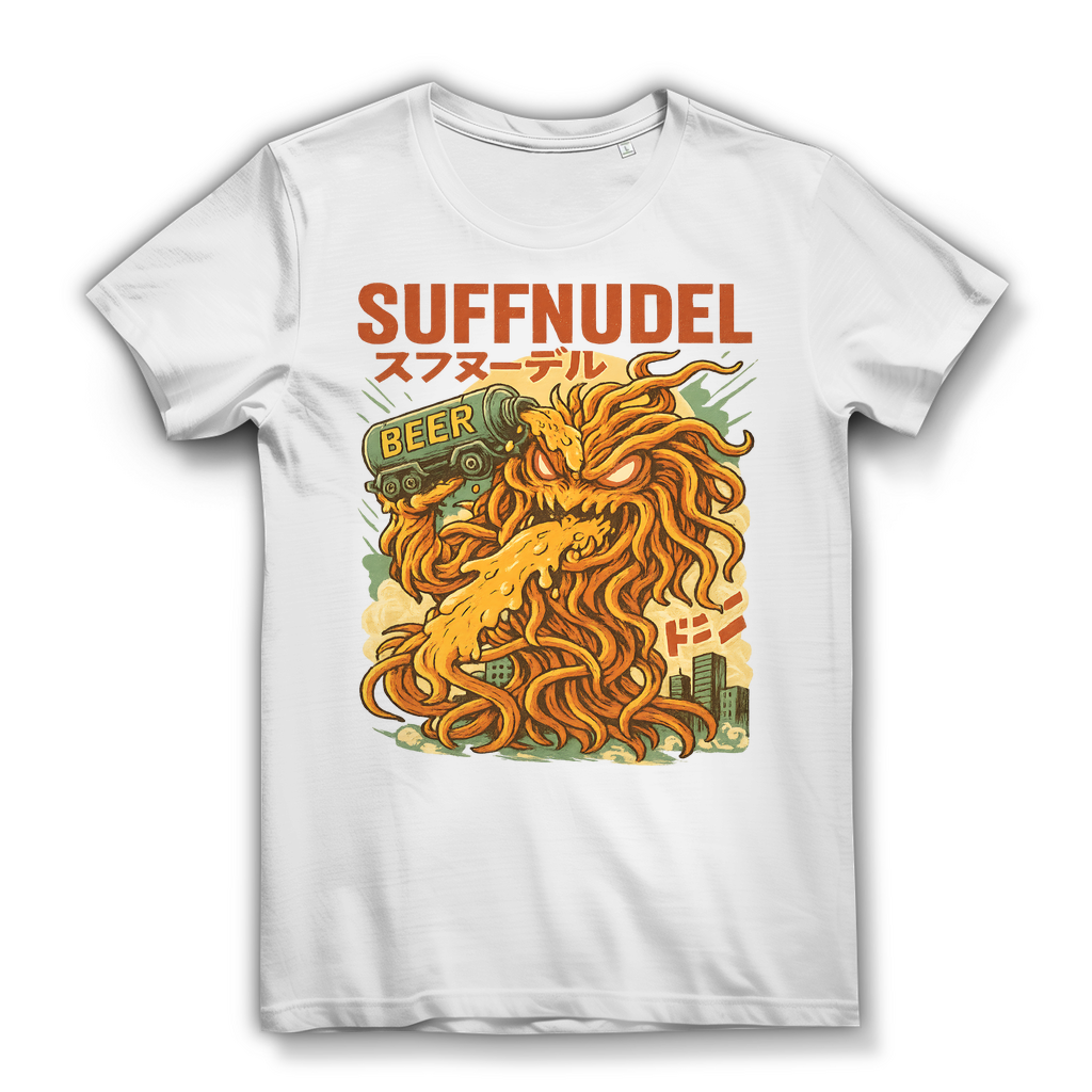 Suffnudel Bier Monster Nudel Kaiju - Damen Premium Bio T-Shirt White