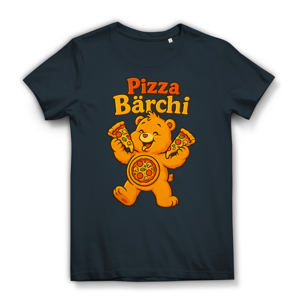 Pizza Bärchi - Glücksbärchi - Damen Premium Bio T-Shirt Dark Grey
