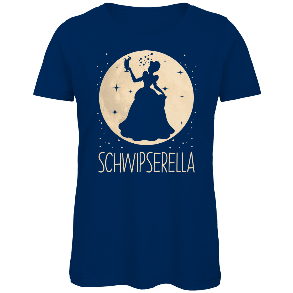 Mond Prinzessin - Schwipserella - Damen Premium Bio T-Shirt Navy