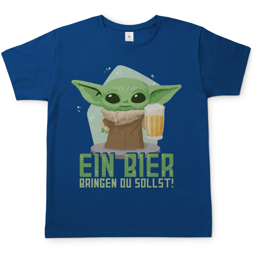 Ein Bier bringen du sollst Baby Yoda Grogu - Herren Shirt Royal Blue