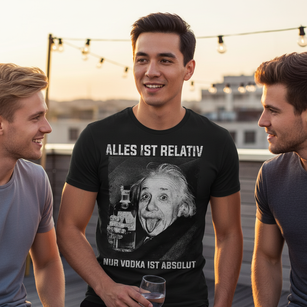 Alles ist Relativ nur Vodka ist Absolut Albert Einstein - Herren Shirt