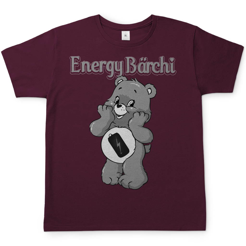 Energy Bärchi - Glücksbärchi - Herren Shirt Burgundy