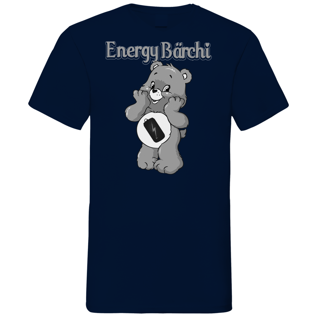 Energy Bärchi - Glücksbärchi - Herren V-Neck Shirt Navy