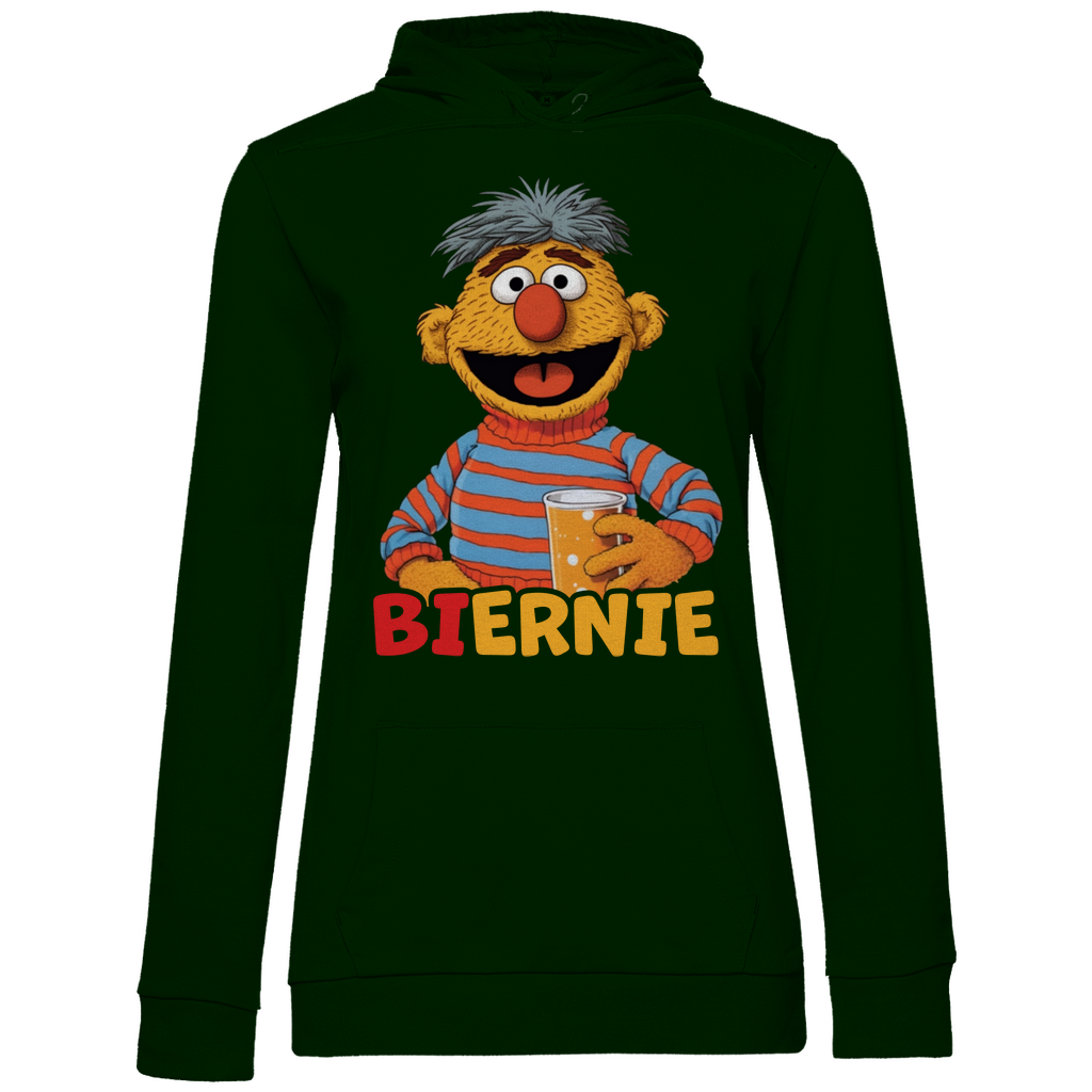 Sesamstraße - Ernie Biernie - Damen Hoodie Forest Green
