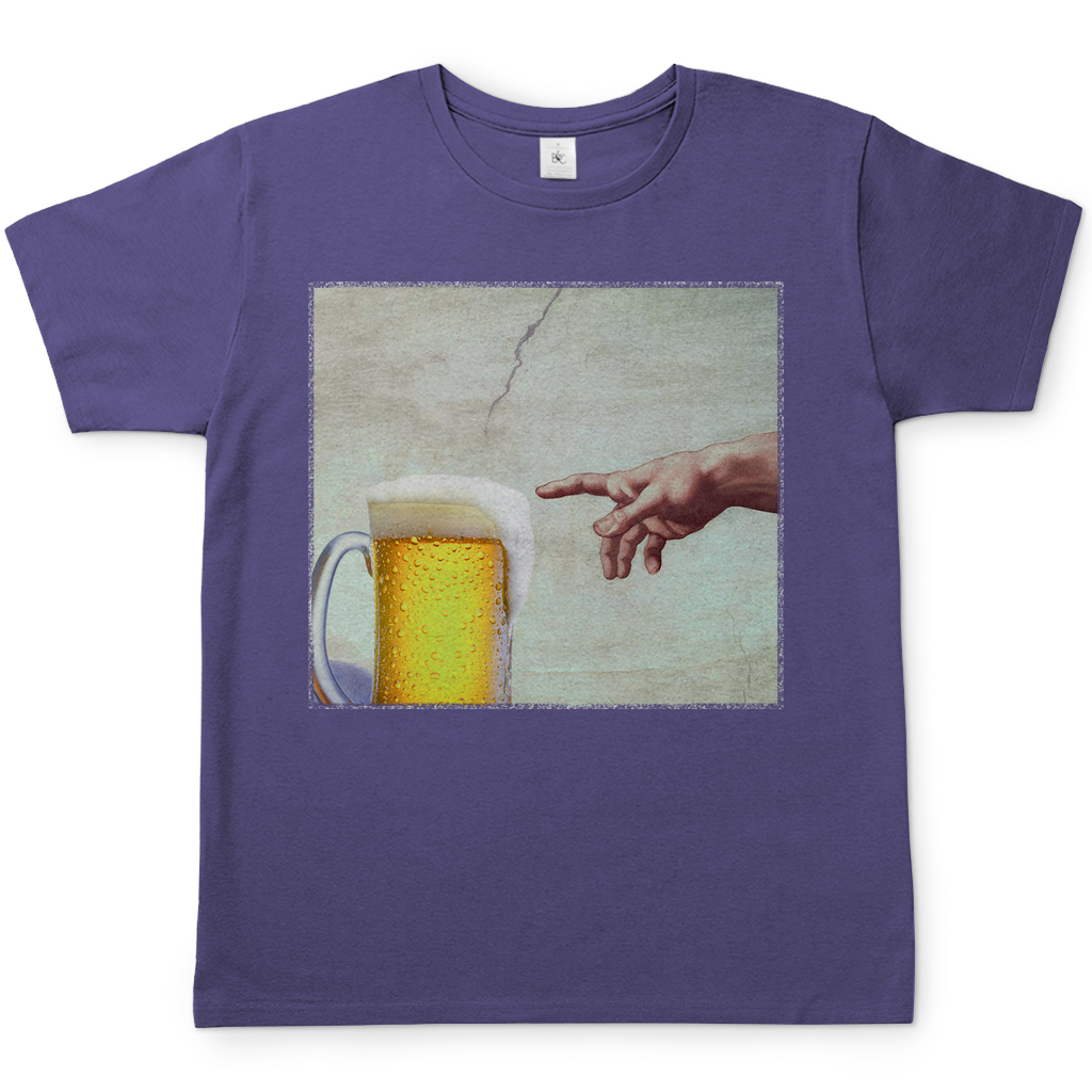 Gottes Hand mit Bier - Herren Shirt Millennial Lilac