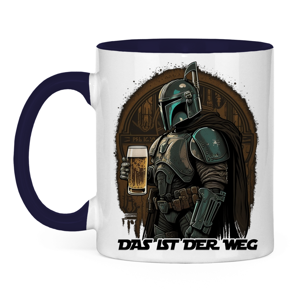Das ist der Weg Mandalorianer Bier - Tasse zweifarbig Navy